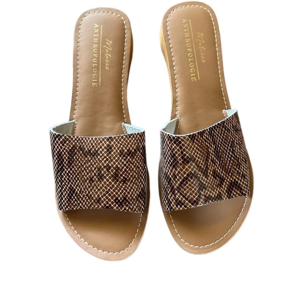 Anthropologie Matisse Faux Snakeskin Havana Sandals